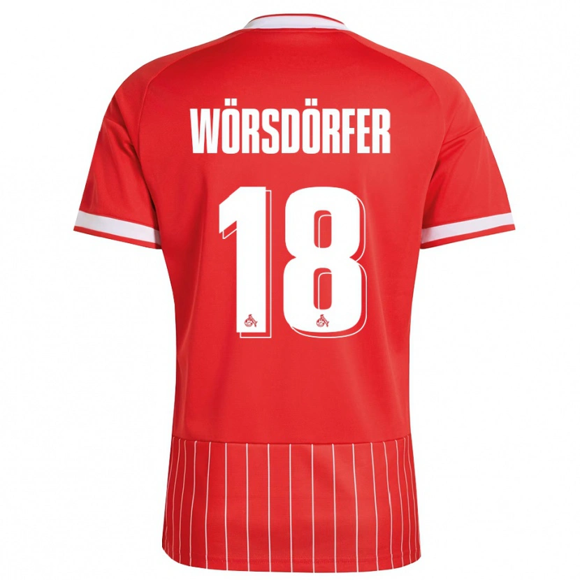 Danxen Män Len Wörsdörfer #18 Röd Vit Grön Bortatröja Matchtröjor 2026/27 Tröjor T-Tröja
