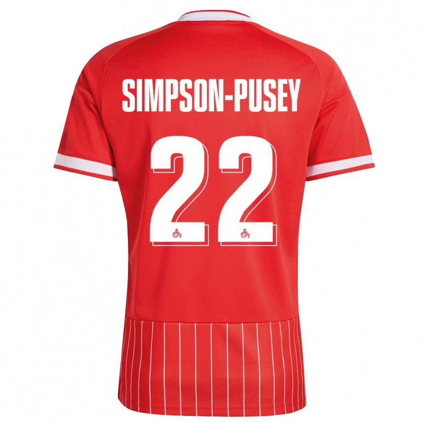 Danxen Män Jahmai Simpson-Pusey #22 Röd Vit Grön Bortatröja Matchtröjor 2026/27 Tröjor T-Tröja
