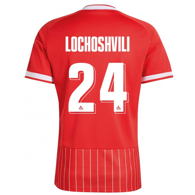 Danxen Män Luka Lochoshvili #24 Röd Vit Grön Bortatröja Matchtröjor 2026/27 Tröjor T-Tröja