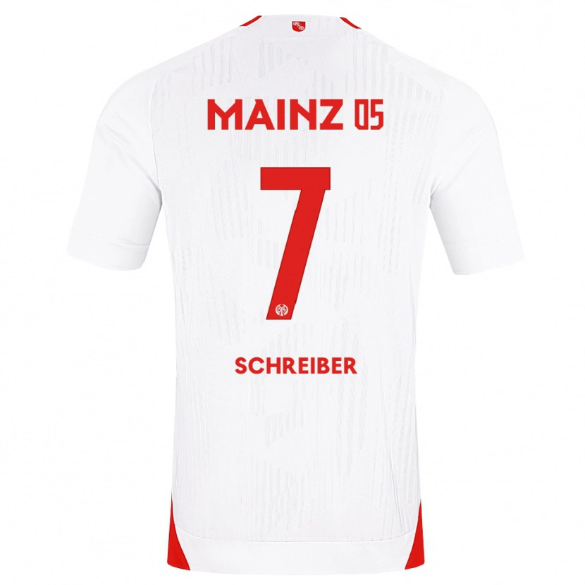 Danxen Män Max Schreiber #7 Vit Röd Gul Bortatröja Matchtröjor 2026/27 Tröjor T-Tröja