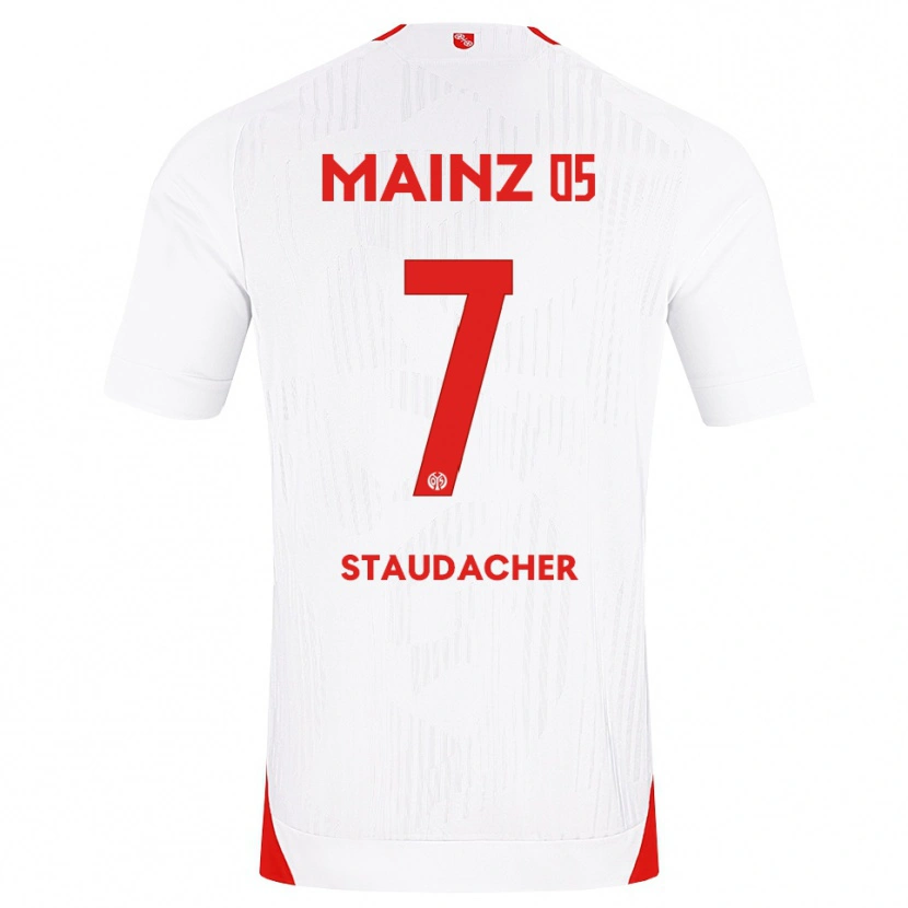 Danxen Män Leon Staudacher #7 Vit Röd Gul Bortatröja Matchtröjor 2026/27 Tröjor T-Tröja