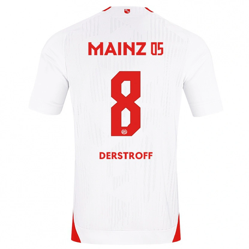 Danxen Män Julian Derstroff #8 Vit Röd Gul Bortatröja Matchtröjor 2026/27 Tröjor T-Tröja