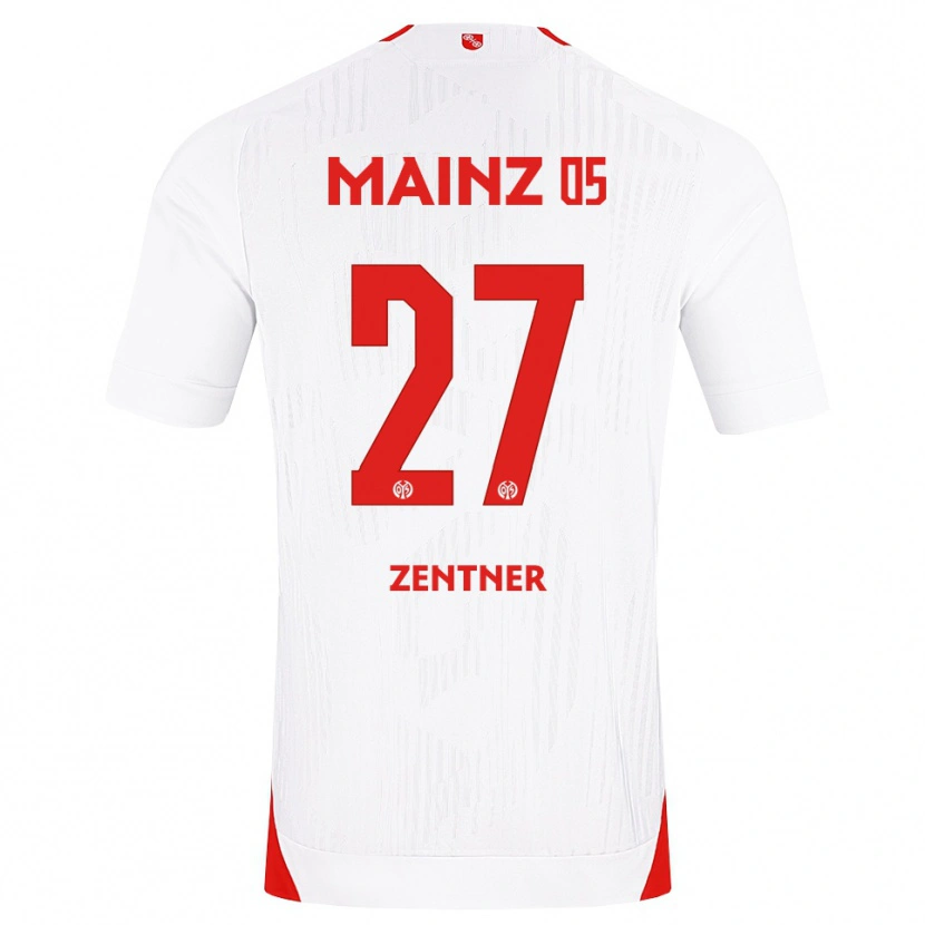 Danxen Män Robin Zentner #27 Vit Röd Gul Bortatröja Matchtröjor 2026/27 Tröjor T-Tröja