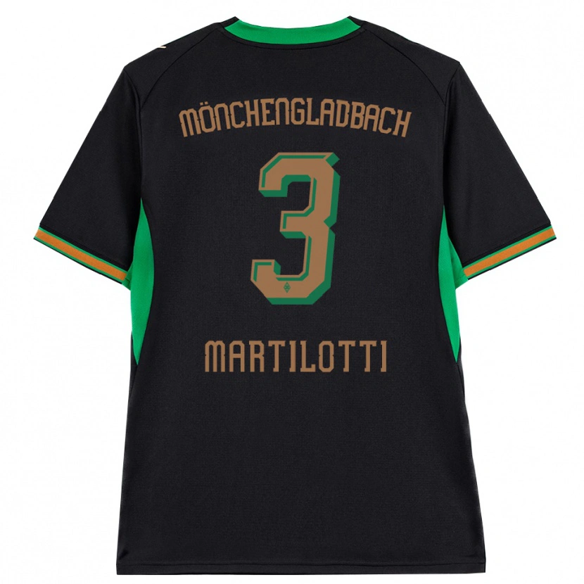 Danxen Män Francesco Martilotti #3 Svart Orange Grön Brun Bortatröja Matchtröjor 2026/27 Tröjor T-Tröja