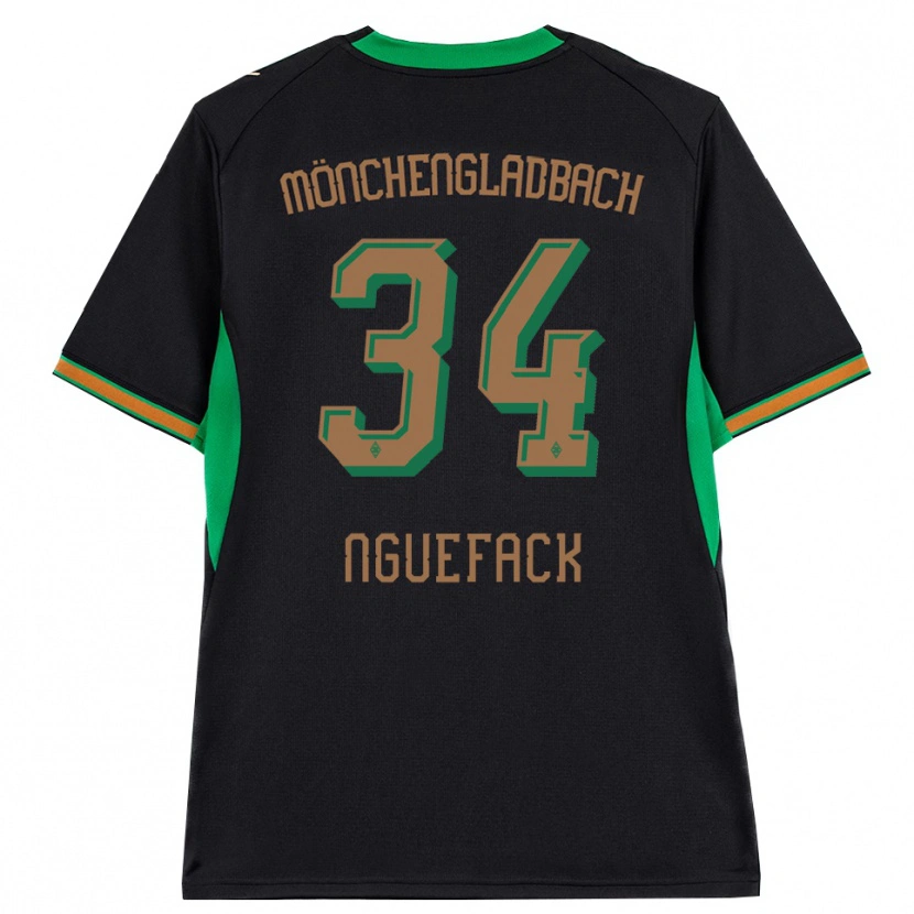 Danxen Män Mathieu Nguefack #34 Svart Orange Grön Brun Bortatröja Matchtröjor 2026/27 Tröjor T-Tröja