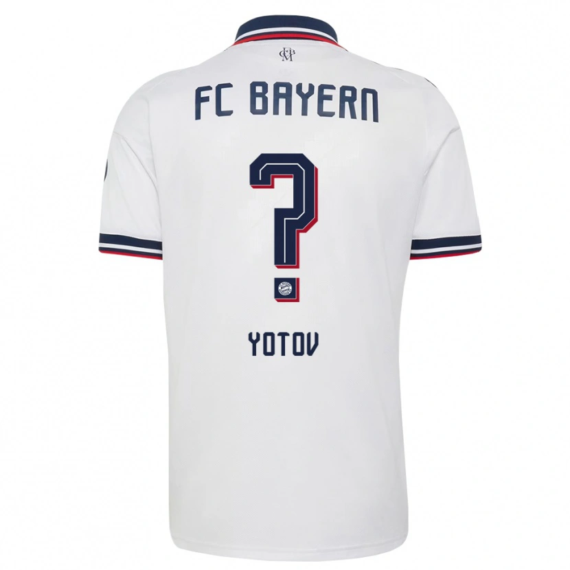 Danxen Män Valentin Yotov #0 Vit Grå Röd Bortatröja Matchtröjor 2026/27 Tröjor T-Tröja