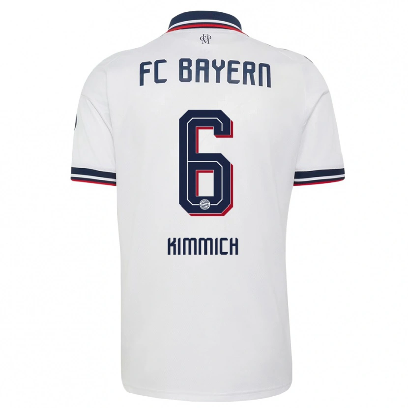 Danxen Män Joshua Kimmich #6 Vit Grå Röd Bortatröja Matchtröjor 2026/27 Tröjor T-Tröja