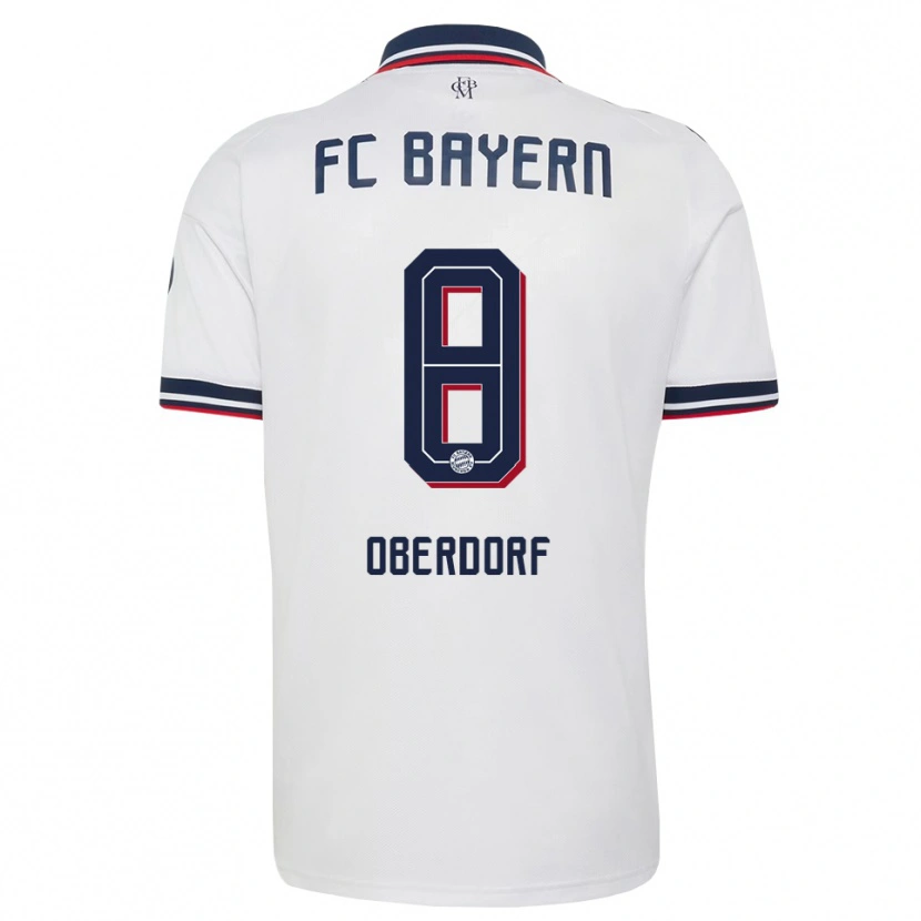 Danxen Män Lena Oberdorf #8 Vit Grå Röd Bortatröja Matchtröjor 2026/27 Tröjor T-Tröja