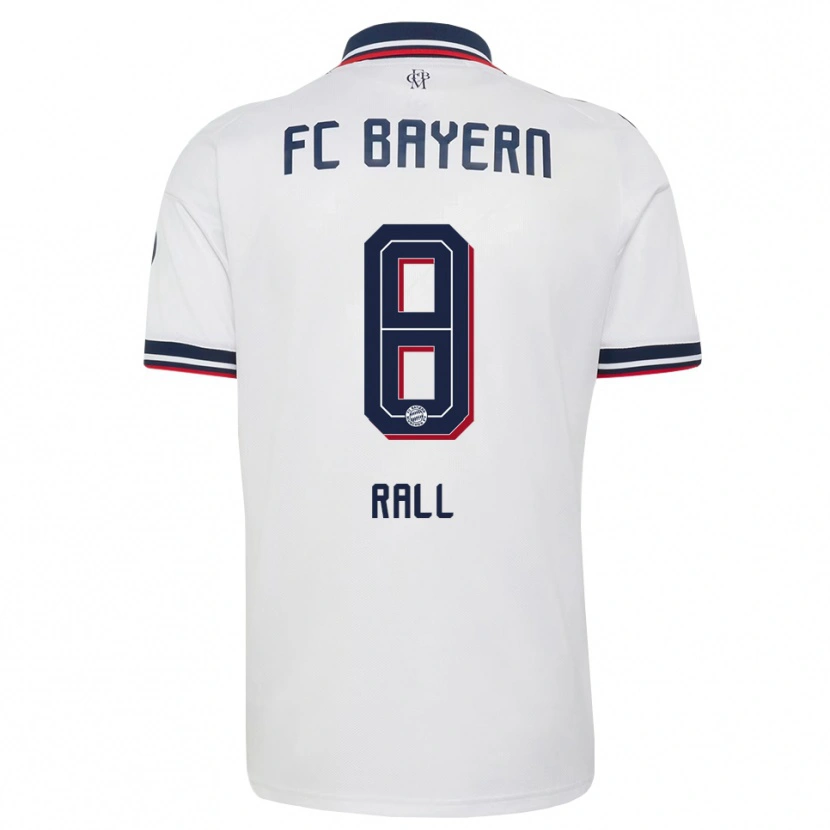 Danxen Män Maximiliane Rall #8 Vit Grå Röd Bortatröja Matchtröjor 2026/27 Tröjor T-Tröja