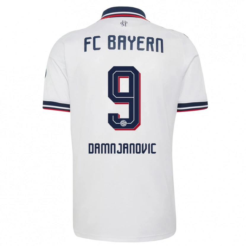Danxen Män Jovana Damnjanovic #9 Vit Grå Röd Bortatröja Matchtröjor 2026/27 Tröjor T-Tröja