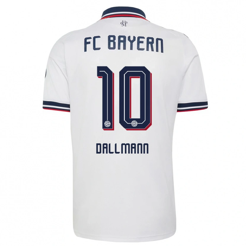 Danxen Män Linda Dallmann #10 Vit Grå Röd Bortatröja Matchtröjor 2026/27 Tröjor T-Tröja