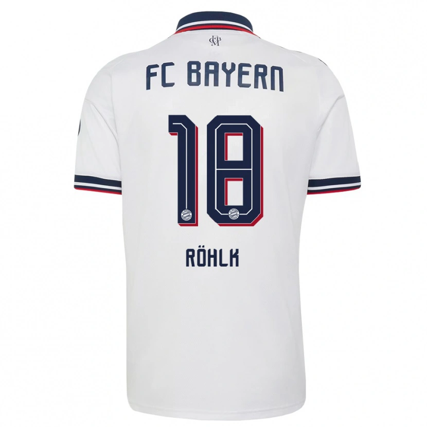 Danxen Män Jona Röhlk #18 Vit Grå Röd Bortatröja Matchtröjor 2026/27 Tröjor T-Tröja