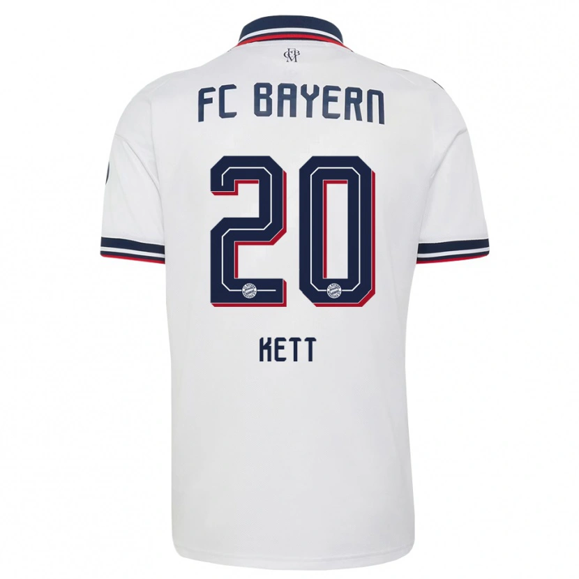 Danxen Män Franziska Kett #20 Vit Grå Röd Bortatröja Matchtröjor 2026/27 Tröjor T-Tröja