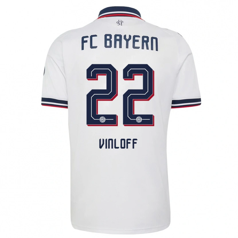 Danxen Män Matteo Vinloff #22 Vit Grå Röd Bortatröja Matchtröjor 2026/27 Tröjor T-Tröja