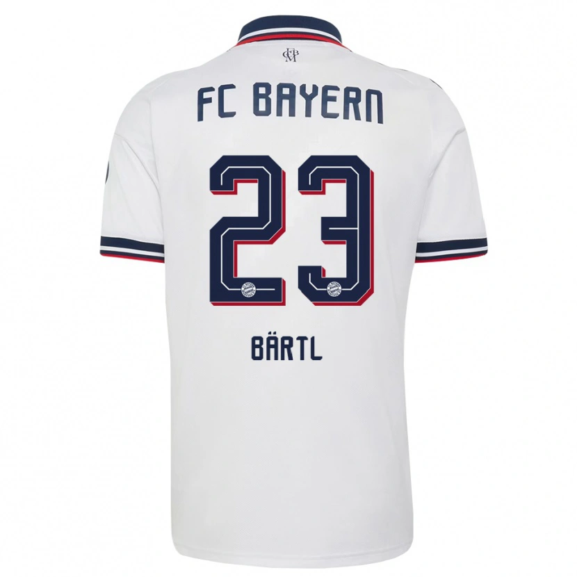 Danxen Män Jannis Bärtl #23 Vit Grå Röd Bortatröja Matchtröjor 2026/27 Tröjor T-Tröja