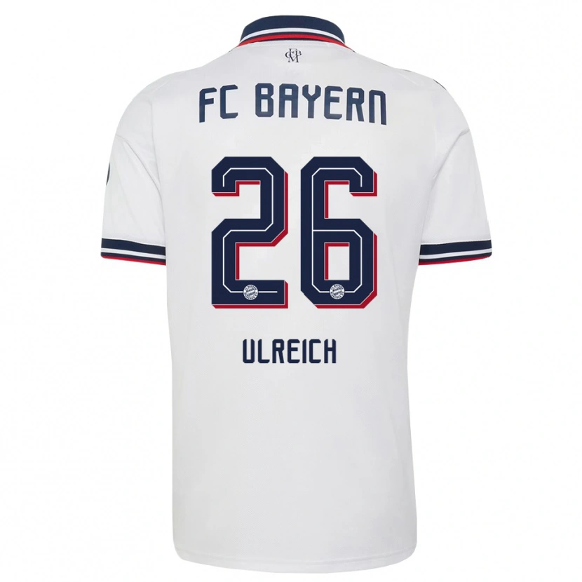 Danxen Män Sven Ulreich #26 Vit Grå Röd Bortatröja Matchtröjor 2026/27 Tröjor T-Tröja