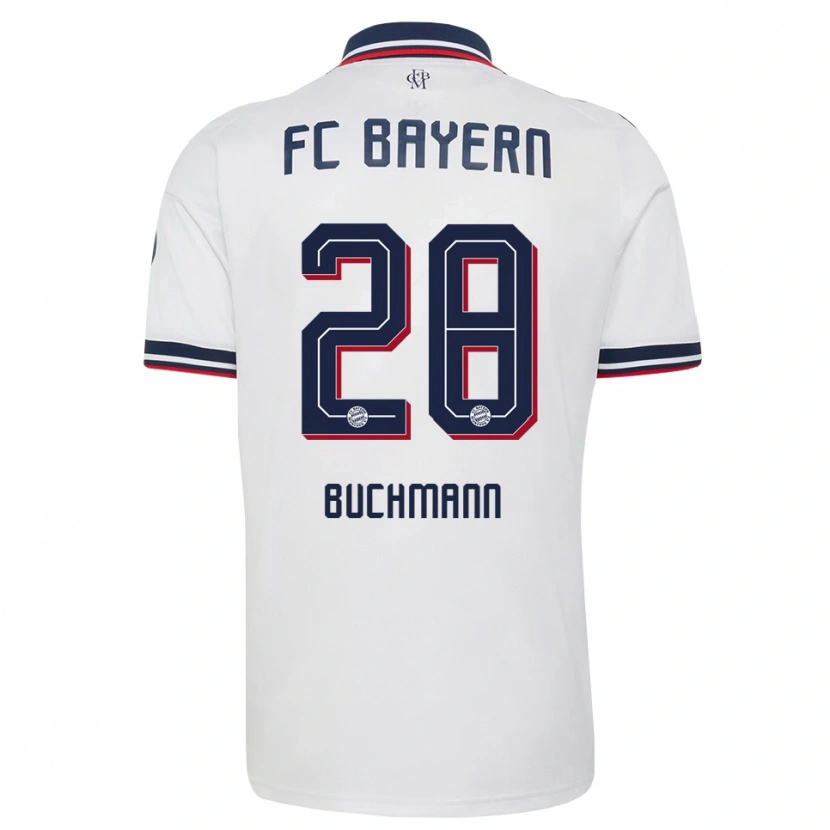 Danxen Män Tarek Buchmann #28 Vit Grå Röd Bortatröja Matchtröjor 2026/27 Tröjor T-Tröja