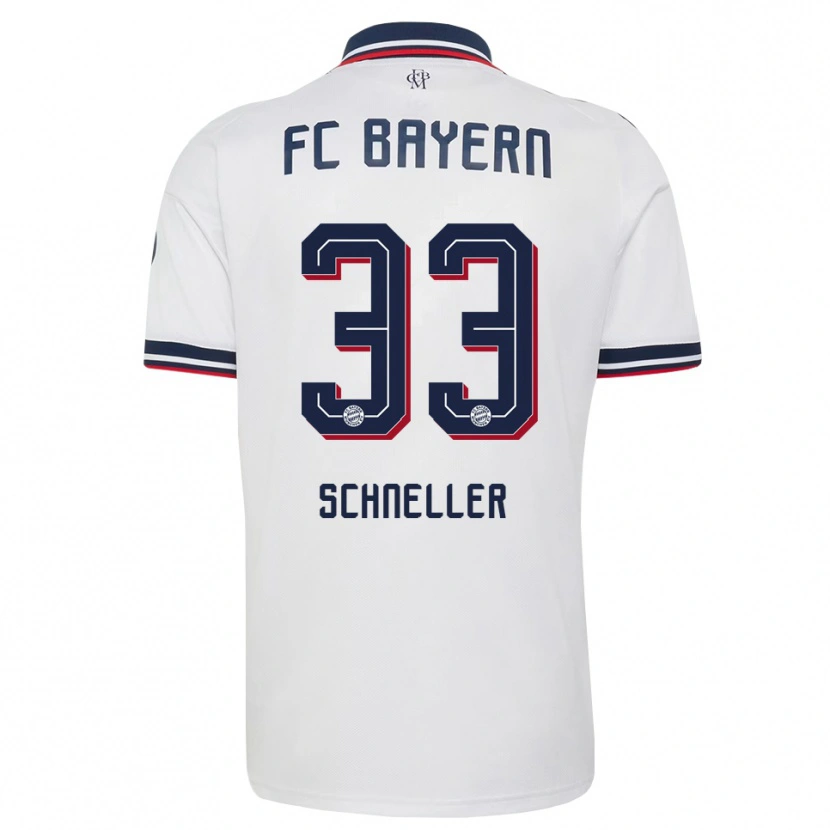 Danxen Män Lukas Schneller #33 Vit Grå Röd Bortatröja Matchtröjor 2026/27 Tröjor T-Tröja