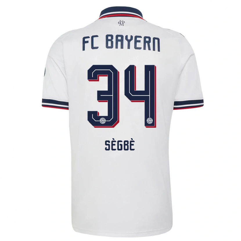 Danxen Män Désiré Sègbè #34 Vit Grå Röd Bortatröja Matchtröjor 2026/27 Tröjor T-Tröja