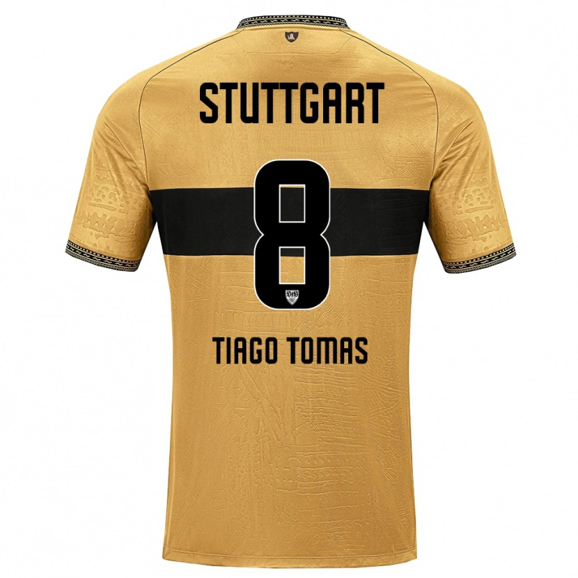 Danxen Män Tiago Tomás #8 Brun Svart Vit Bortatröja Matchtröjor 2026/27 Tröjor T-Tröja