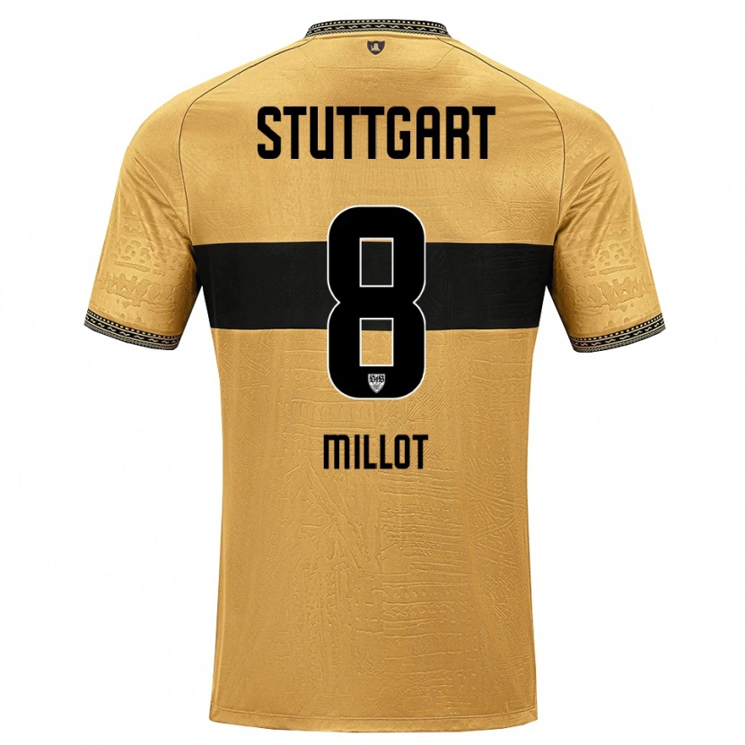 Danxen Män Enzo Millot #8 Brun Svart Vit Bortatröja Matchtröjor 2026/27 Tröjor T-Tröja