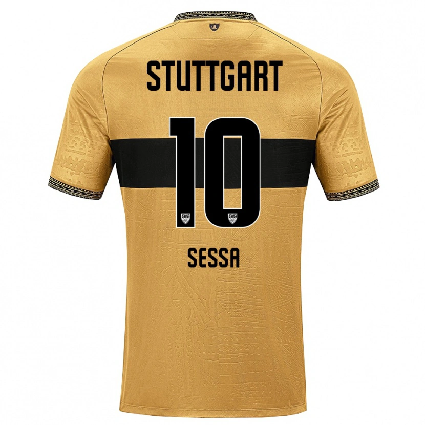 Danxen Män Nicolas Sessa #10 Brun Svart Vit Bortatröja Matchtröjor 2026/27 Tröjor T-Tröja
