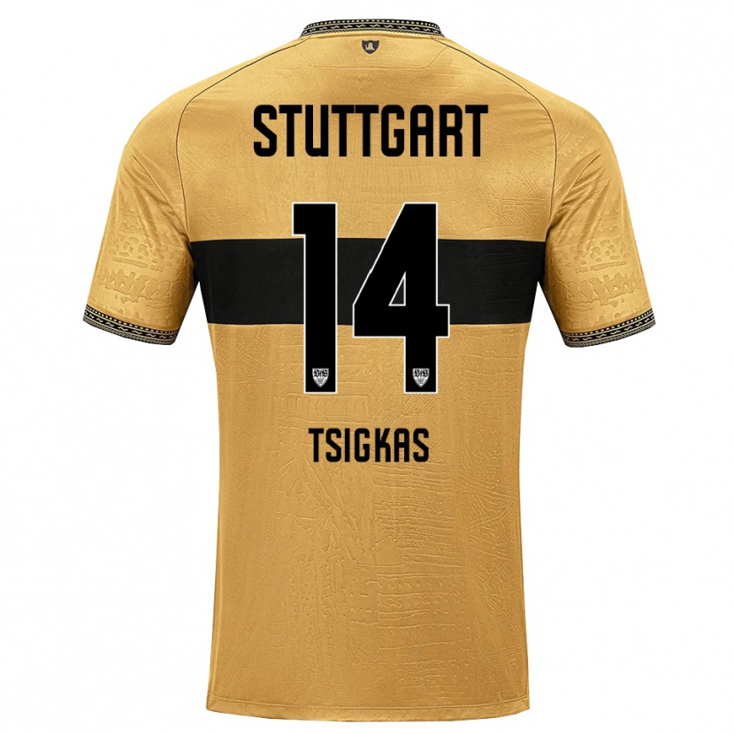 Danxen Män Mattheos Tsigkas #14 Brun Svart Vit Bortatröja Matchtröjor 2026/27 Tröjor T-Tröja