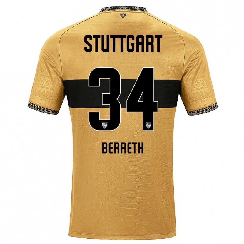 Danxen Män Luca Berreth #34 Brun Svart Vit Bortatröja Matchtröjor 2026/27 Tröjor T-Tröja
