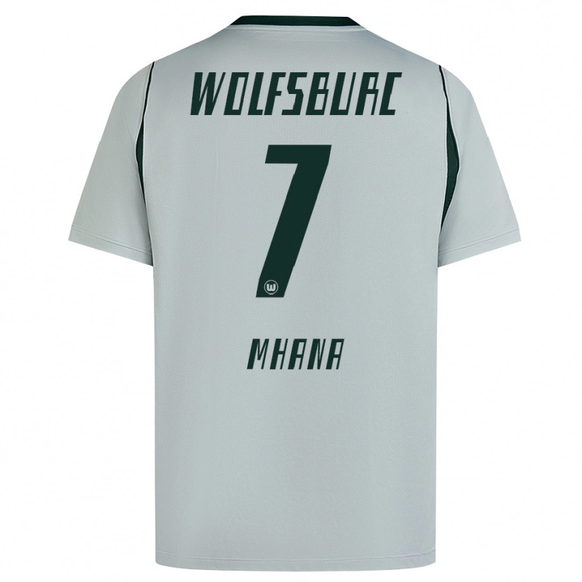 Danxen Män Younes Mhana #7 Grå Grön Bortatröja Matchtröjor 2026/27 Tröjor T-Tröja