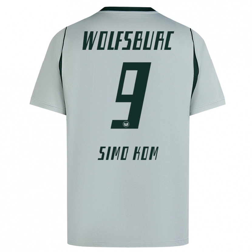 Danxen Män Yvan Simo Kom #9 Grå Grön Bortatröja Matchtröjor 2026/27 Tröjor T-Tröja