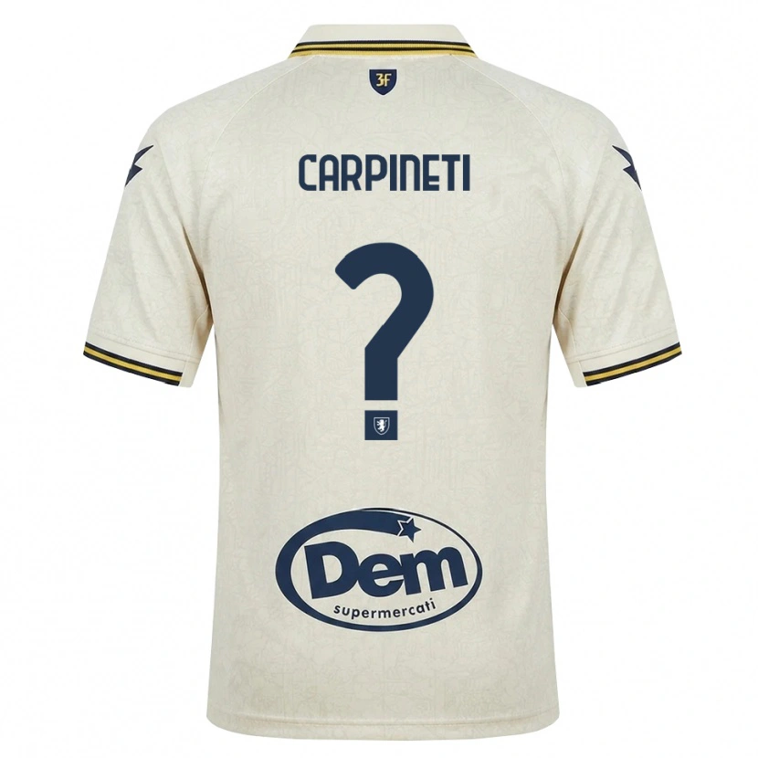 Danxen Män Cristiano Carpineti #0 Oldlace Gul Svart Bortatröja Matchtröjor 2026/27 Tröjor T-Tröja