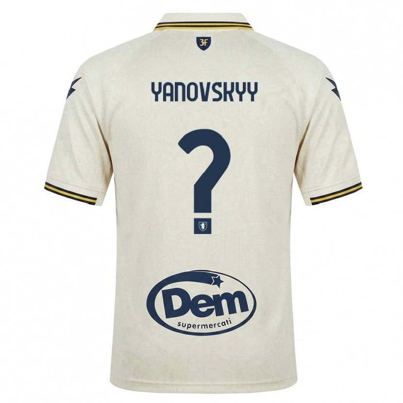 Danxen Män Riccardo Yanovskyy #0 Oldlace Gul Svart Bortatröja Matchtröjor 2026/27 Tröjor T-Tröja