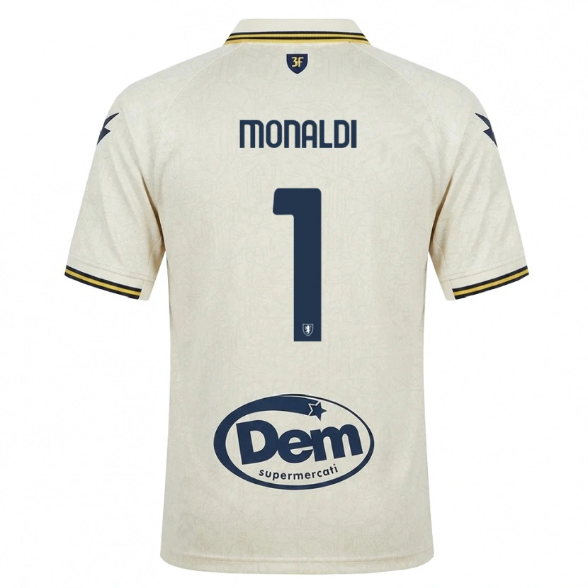 Danxen Män Matias Monaldi #1 Oldlace Gul Svart Bortatröja Matchtröjor 2026/27 Tröjor T-Tröja
