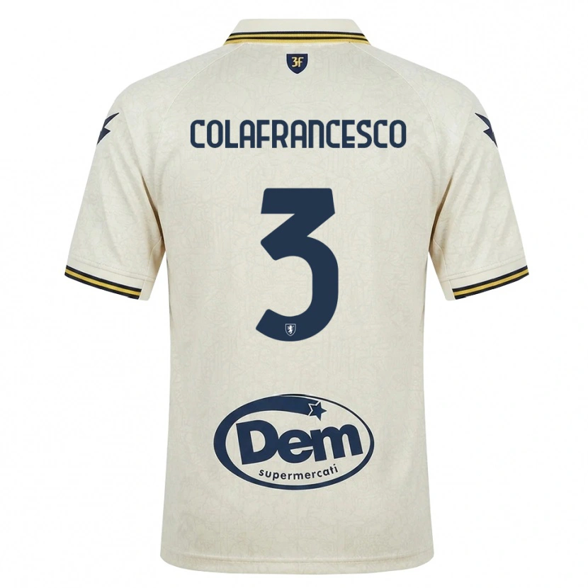 Danxen Män Filippo Colafrancesco #3 Oldlace Gul Svart Bortatröja Matchtröjor 2026/27 Tröjor T-Tröja