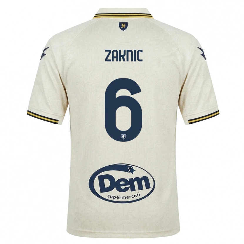 Danxen Män Lazar Zaknic #6 Oldlace Gul Svart Bortatröja Matchtröjor 2026/27 Tröjor T-Tröja