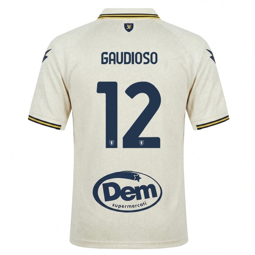 Danxen Män Gianmaria Gaudioso #12 Oldlace Gul Svart Bortatröja Matchtröjor 2026/27 Tröjor T-Tröja