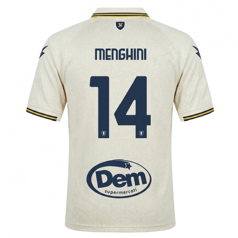 Danxen Män Lorenzo Menghini #14 Oldlace Gul Svart Bortatröja Matchtröjor 2026/27 Tröjor T-Tröja