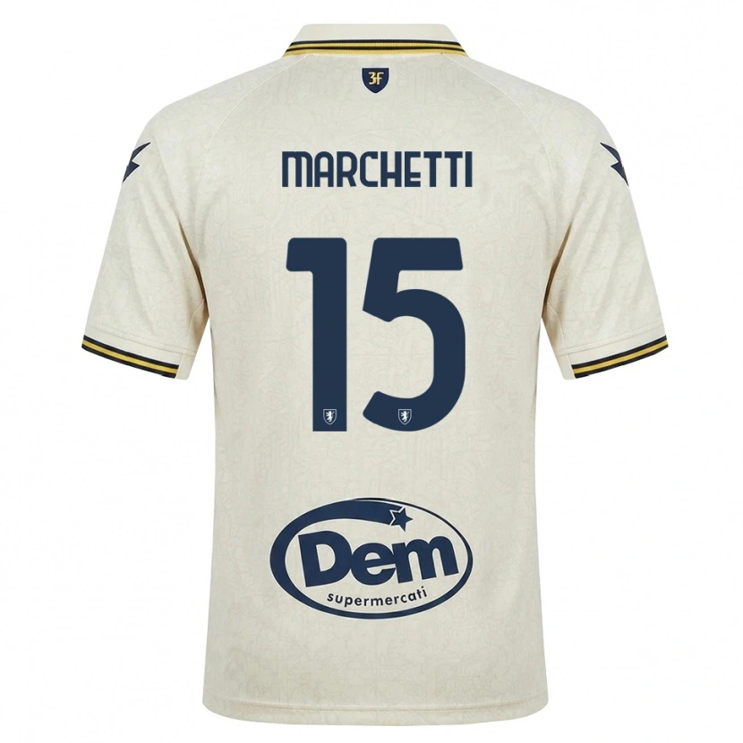 Danxen Män Matteo Marchetti #15 Oldlace Gul Svart Bortatröja Matchtröjor 2026/27 Tröjor T-Tröja