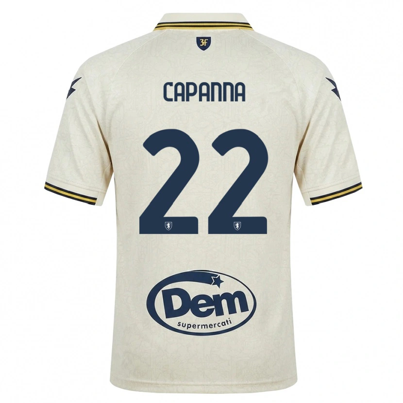 Danxen Män Tommaso Capanna #22 Oldlace Gul Svart Bortatröja Matchtröjor 2026/27 Tröjor T-Tröja