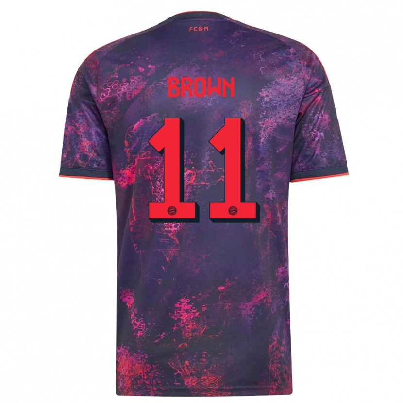 Danxen Män Nathaniel Brown #11 Lila Röd Tredjesatsen Matchtröjor 2026/27 Tröjor T-Tröja