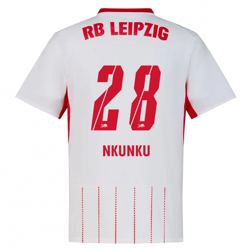 Danxen Kvinnor Christopher Nkunku #28 Röd Vit Gul Hemmatröja Matchtröjor 2026/27 Tröjor T-Tröja