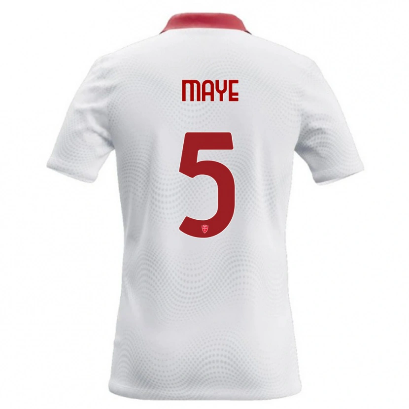 Danxen Kvinnor Yvan Maye #5 Vit Röd Bortatröja Matchtröjor 2026/27 Tröjor T-Tröja