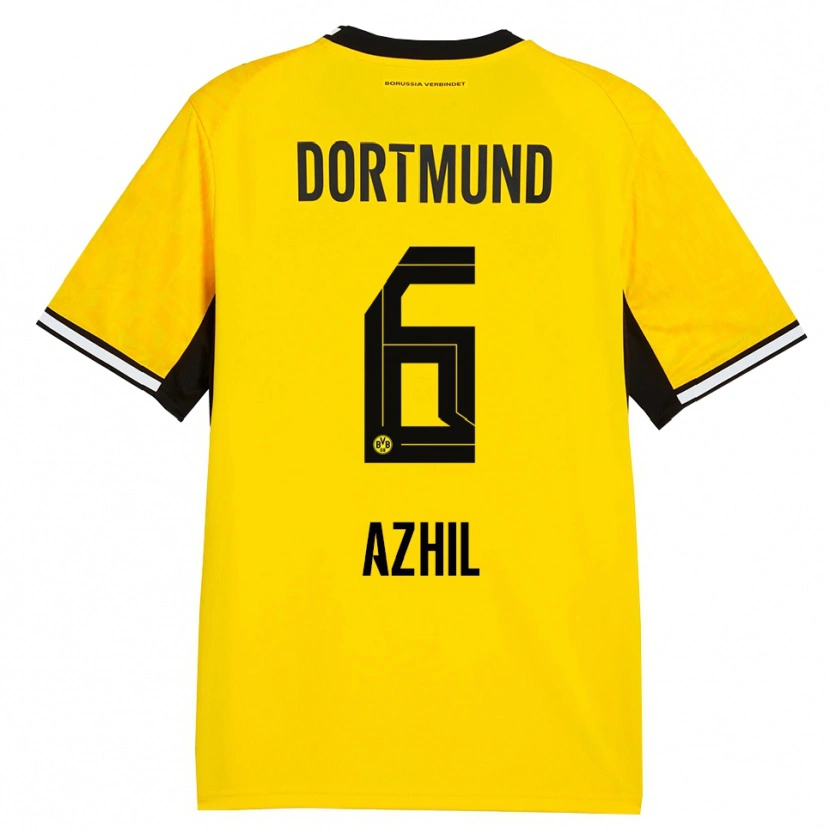 Danxen Kvinnor Ayman Azhil #6 Gul Svart Vit Hemmatröja Matchtröjor 2026/27 Tröjor T-Tröja