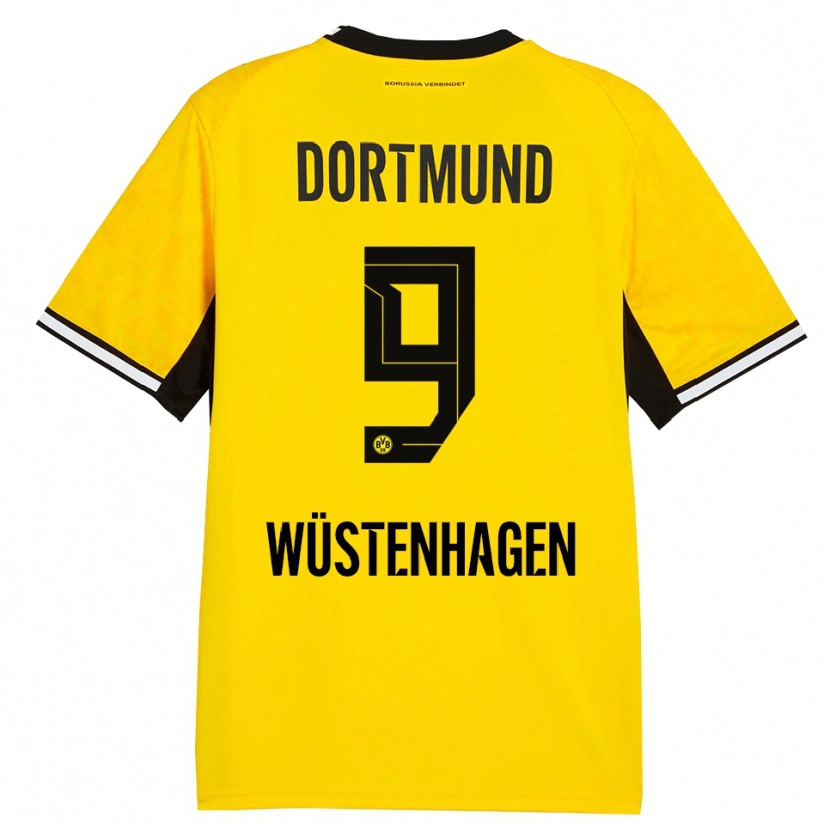 Danxen Kvinnor Bennedikt Wüstenhagen #9 Gul Svart Vit Hemmatröja Matchtröjor 2026/27 Tröjor T-Tröja