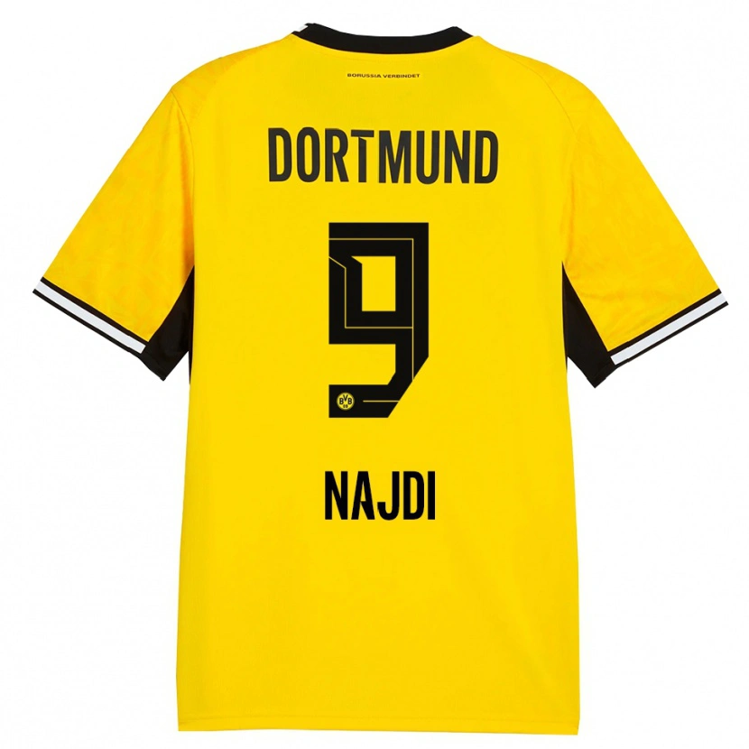 Danxen Kvinnor Ahmad Najdi #9 Gul Svart Vit Hemmatröja Matchtröjor 2026/27 Tröjor T-Tröja