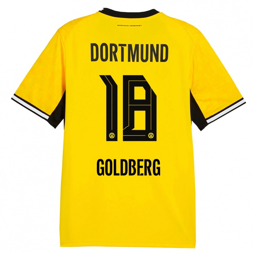 Danxen Kvinnor Niclas Goldberg #18 Gul Svart Vit Hemmatröja Matchtröjor 2026/27 Tröjor T-Tröja