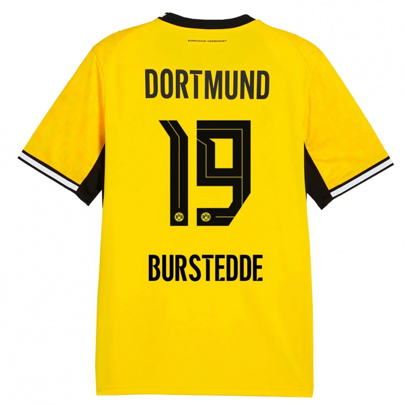 Danxen Kvinnor Joshua Burstedde #19 Gul Svart Vit Hemmatröja Matchtröjor 2026/27 Tröjor T-Tröja