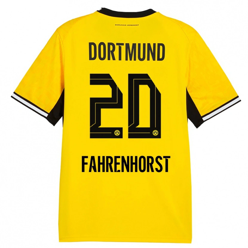 Danxen Kvinnor Luke Fahrenhorst #20 Gul Svart Vit Hemmatröja Matchtröjor 2026/27 Tröjor T-Tröja