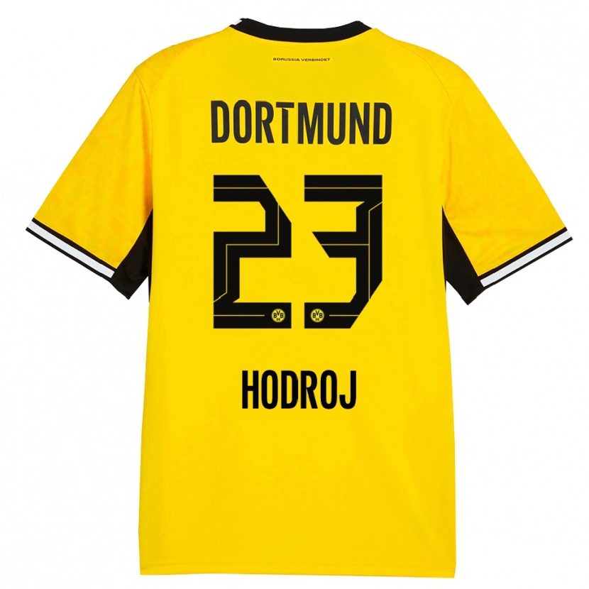 Danxen Kvinnor Malik Hodroj #23 Gul Svart Vit Hemmatröja Matchtröjor 2026/27 Tröjor T-Tröja