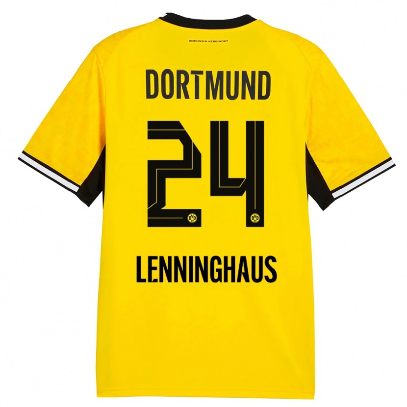 Danxen Kvinnor Mika Lenninghaus #24 Gul Svart Vit Hemmatröja Matchtröjor 2026/27 Tröjor T-Tröja